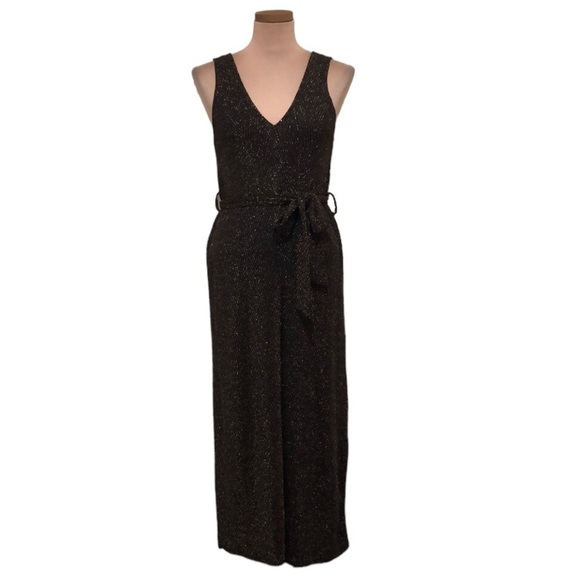 Francesca's Collections Pants - Francesca’s Collection Lush Wide Leg Jumpsuit Size Small Black Bronze Chevron